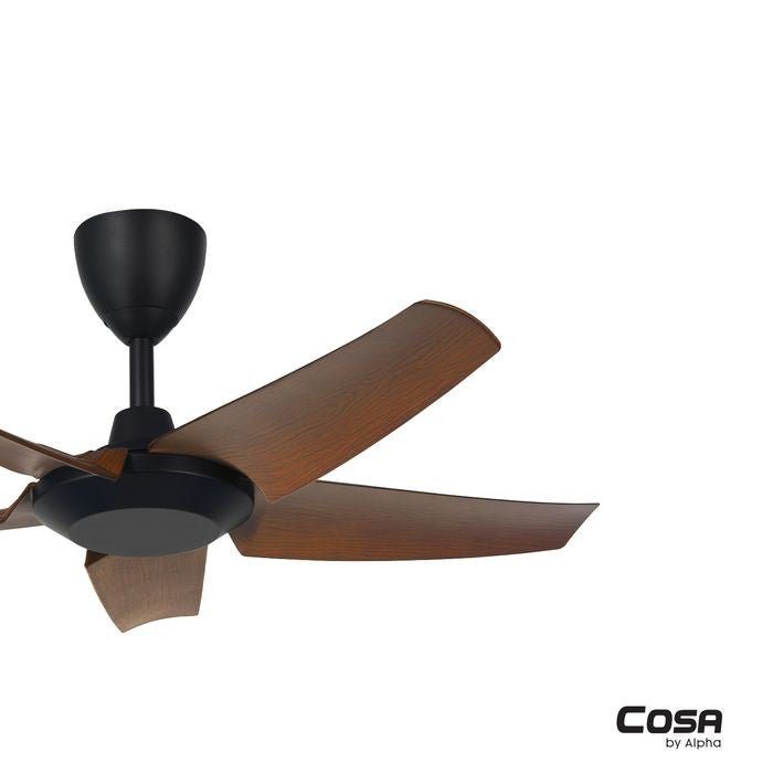 Cosa CX10 5B/40 WALNUT MATT BLACK Ceiling Fan 40" 5 Blades Walnut Matt Black | TBM Online