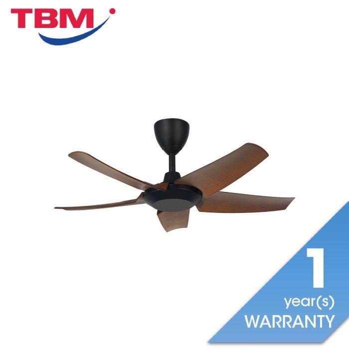 Cosa CX10 5B/40 WALNUT MATT BLACK Ceiling Fan 40" 5 Blades Walnut Matt Black | TBM Online