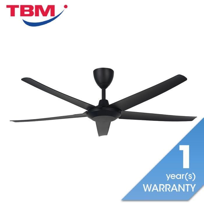 Alpha Cosa CX10 5B/56 MATT BLACK Ceiling Fan 56" 5 Blades Matt Black | TBM Online