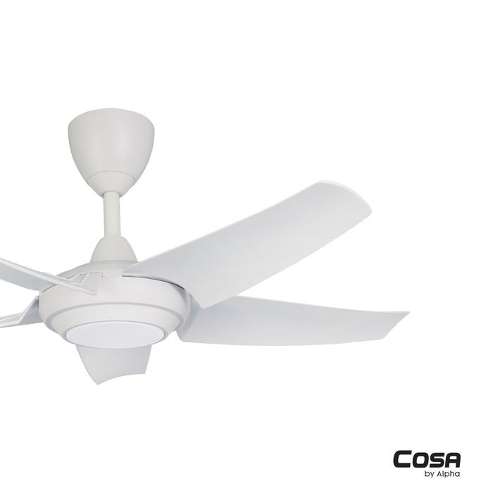 Alpha Cosa CX20 - 5B/40 LED MATT WHITE Ceiling Fan 40" 5 Blades DC Motor LED Matt White | TBM Online