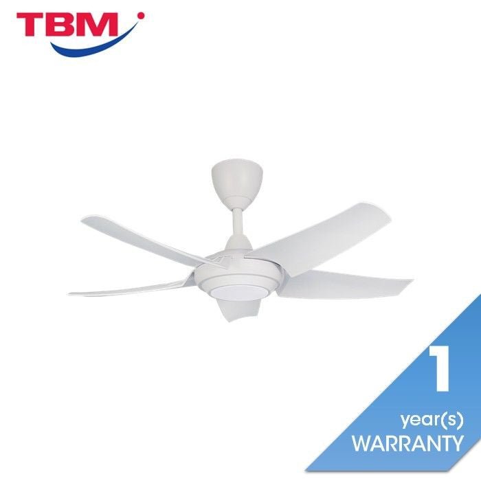 Alpha Cosa CX20 - 5B/40 LED MATT WHITE Ceiling Fan 40" 5 Blades DC Motor LED Matt White | TBM Online