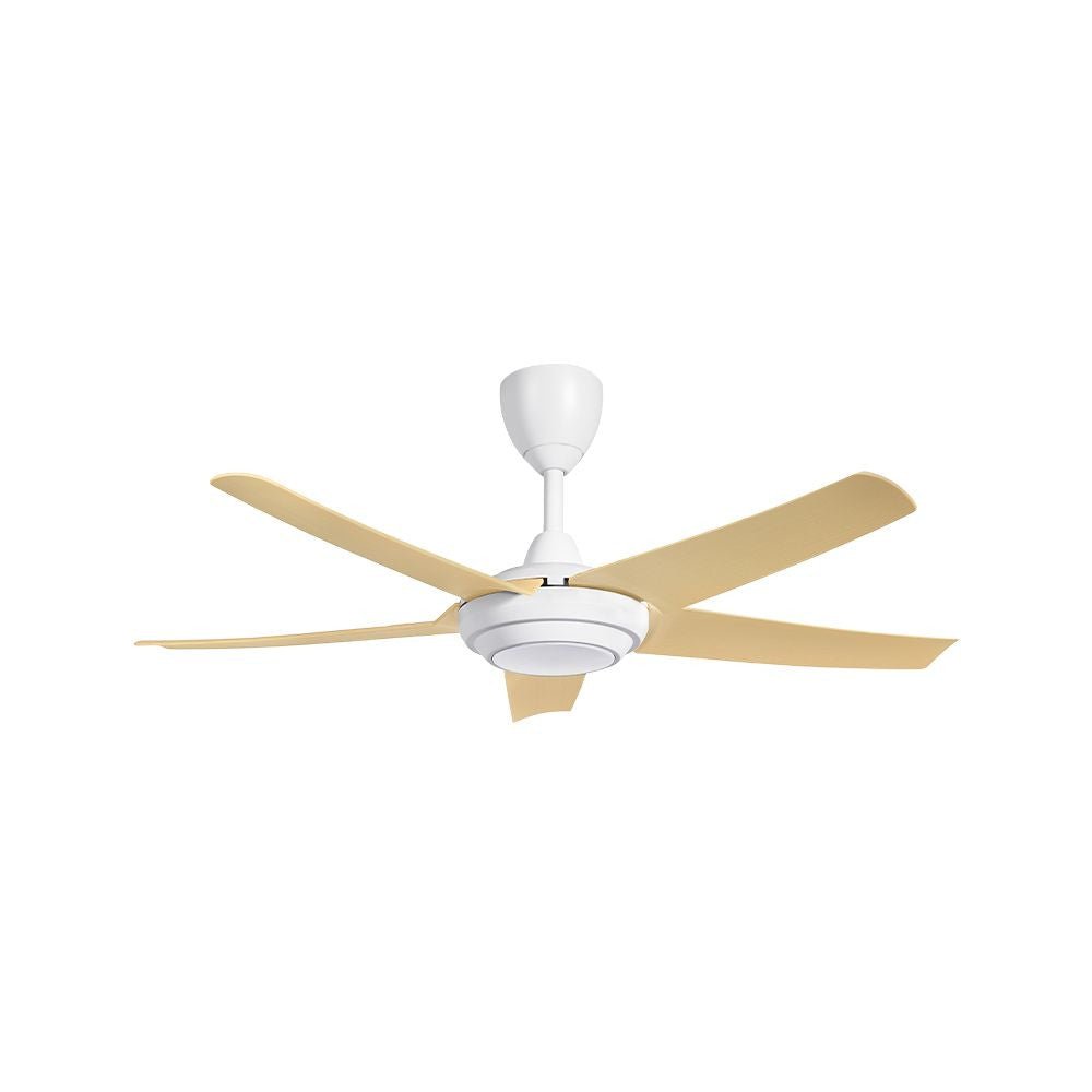 Alpha Cosa CX20 - 5B/46 LED MAPLE/MW Ceiling Fan 46" 5 Blades DC Motor LED Maple Matt White | TBM Online