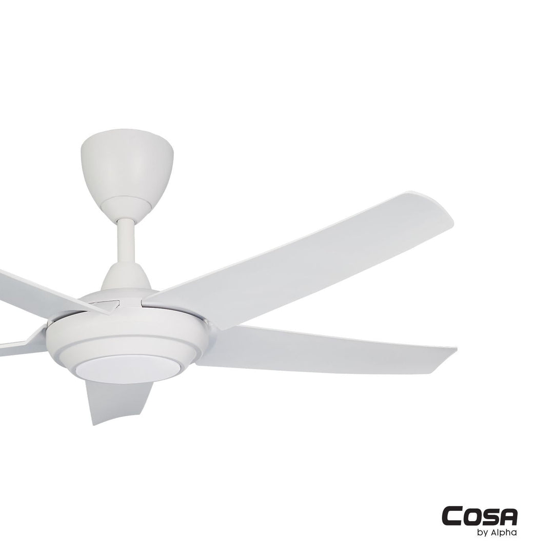 Alpha Cosa CX20 - 5B/46 LED MATT WHITE Ceiling Fan 46" 5 Blades DC Motor LED Matt White | TBM Online