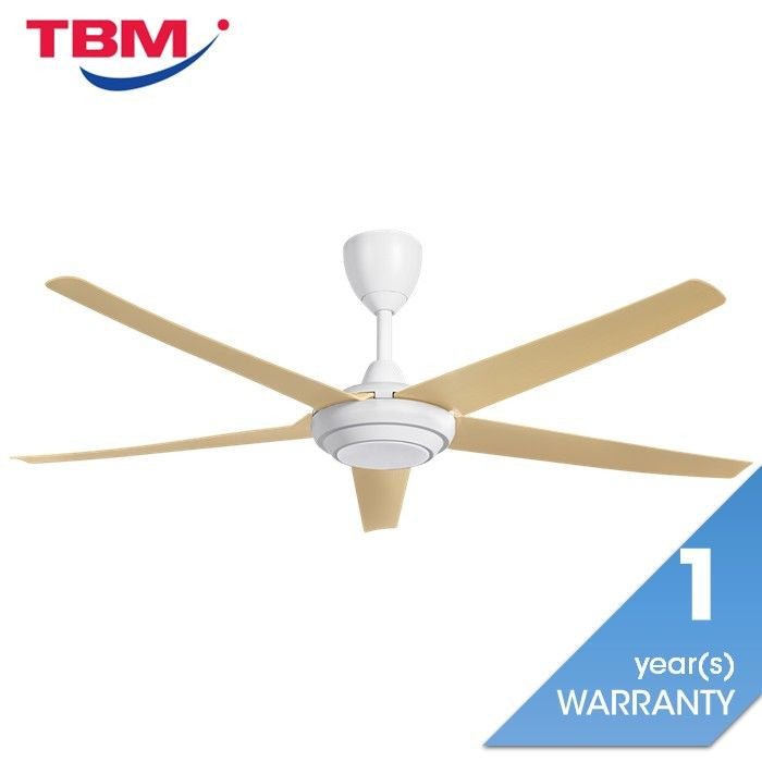 Alpha Cosa CX20 - 5B/56 LED MAPLE/MW Ceiling Fan 56" 5 Blades DC Motor LED Maple Matt White | TBM Online
