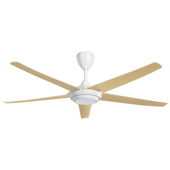 Alpha Cosa CX20 - 5B/56 LED MAPLE/MW Ceiling Fan 56" 5 Blades DC Motor LED Maple Matt White | TBM Online