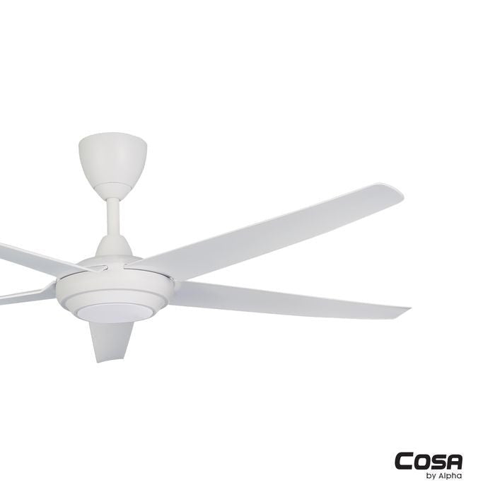 Alpha Cosa CX20 - 5B/56 LED MATT WHITE Ceiling Fan 56" 5 Blades DC Motor LED Matt White | TBM Online