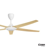 Alpha Cosa CX20 - 5B/56 MAPLE/MW Ceiling Fan 56" 5 Blades DC Motor Maple Matt White | TBM Online
