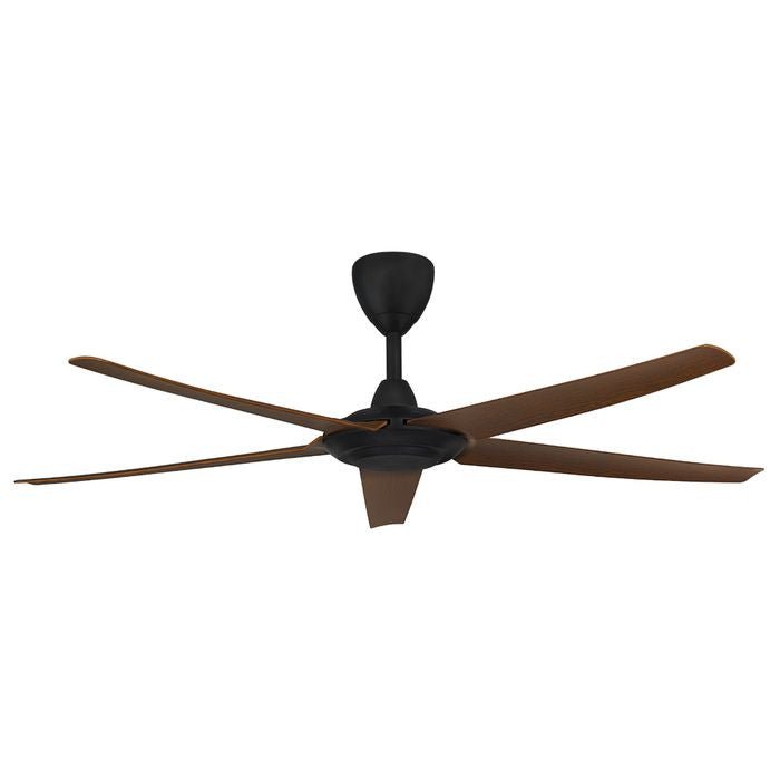 Alpha Cosa CX20 - 5B/56 WALNUT/MB Ceiling Fan 56" 5 Blades DC Motor Walnut Matt Black | TBM Online