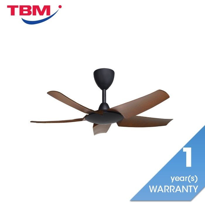 Alpha Cosa EX9 5B/40 WALNUT MATT BLACK Ceiling Fan 40" 5 Blades DC Motor Walnut Matt Black | TBM Online