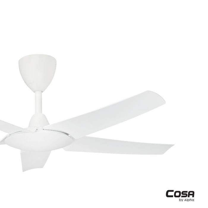 Alpha Cosa EX9 5B/46 MATT WHITE Ceiling Fan 46" 5 Blades DC Motor Matt White | TBM Online