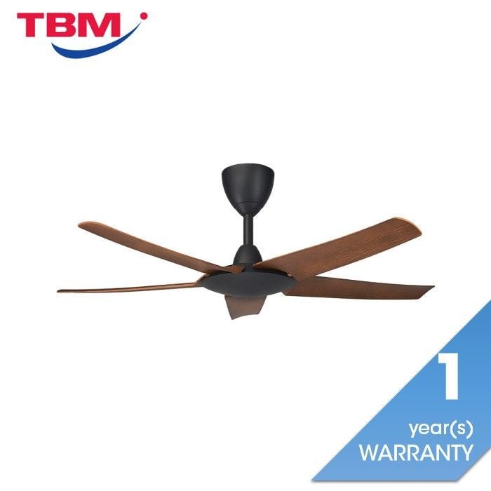 Alpha Cosa EX9 5B/46 WALNUT MATT BLACK Ceiling Fan 46" 5 Blades DC Motor Walnut Matt Black | TBM Online