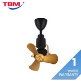 Alkova KONA 3B/16 MAJESTIC GOLD/MB 16" Ceiling Fan 3 Blades 8 Speeds Majestic Matt Black