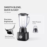 Panasonic MX-EP5112KSK 1.5L Blender Wet & Dry Mil Safety Lock And Thermal Cut Off Safety Black