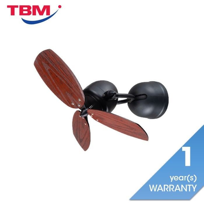 Deka MDC168 BLACK WALNUT Ceiling Fan 16" 3 Blades DC Motor Black Walnut | TBM Online