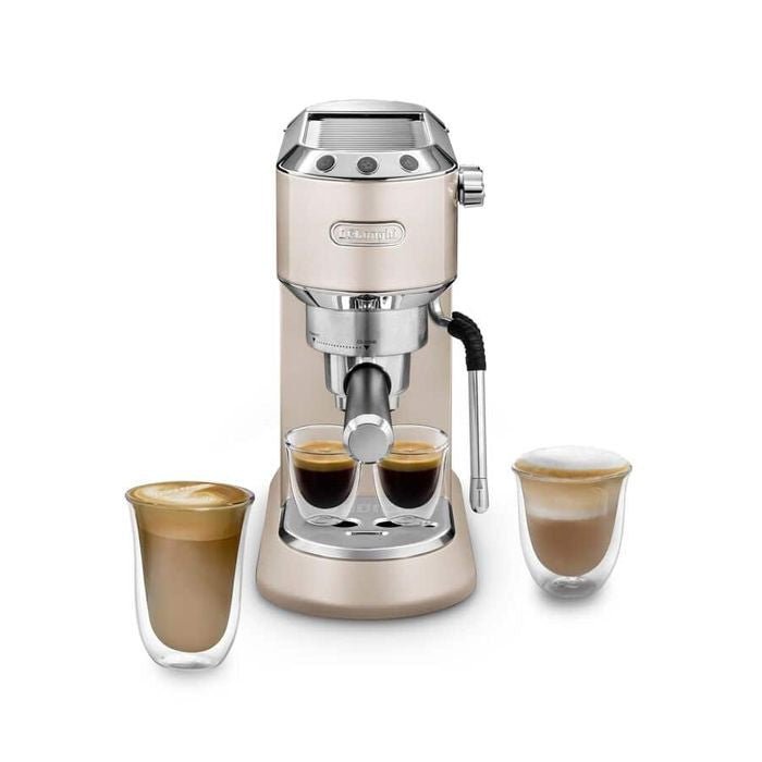 DeLonghi EC885.BG Dedica Arte Manual Espresso Coffee Machine Beige Gold | TBM Online
