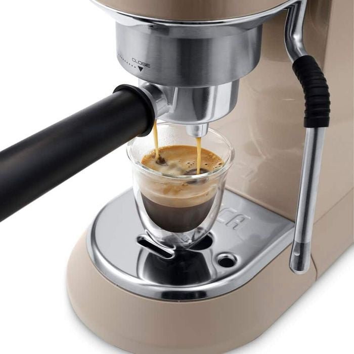 DeLonghi EC885.BG Dedica Arte Manual Espresso Coffee Machine Beige Gold | TBM Online