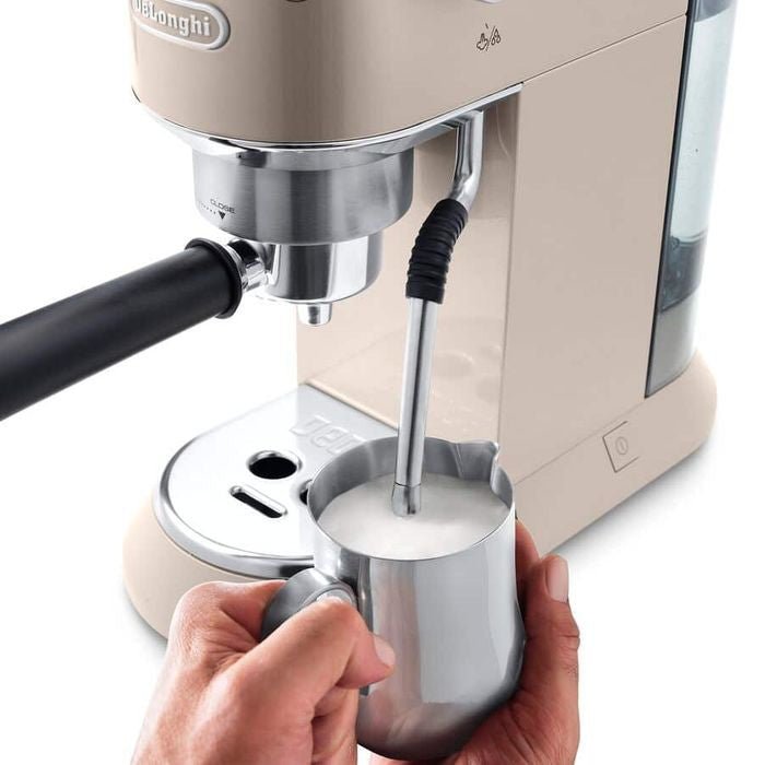 DeLonghi EC885.BG Dedica Arte Manual Espresso Coffee Machine Beige Gold | TBM Online