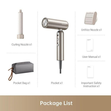 Dreame Pocket High-Speed Hair Dryer Platinum Gold | TBM Online