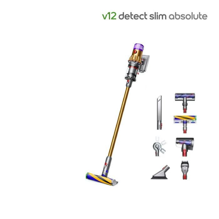 Dyson V12 DETECT SLIM ABS (2023) GOLD Cordless Vacuum Cleaner Gold | TBM Online