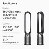 Dyson TP11 BK/NK Air Purifier Tower Fan Cool PC1 (Black/Nickel) | TBM Online