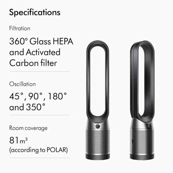 Dyson TP11 BK/NK Air Purifier Tower Fan Cool PC1 (Black/Nickel) | TBM Online