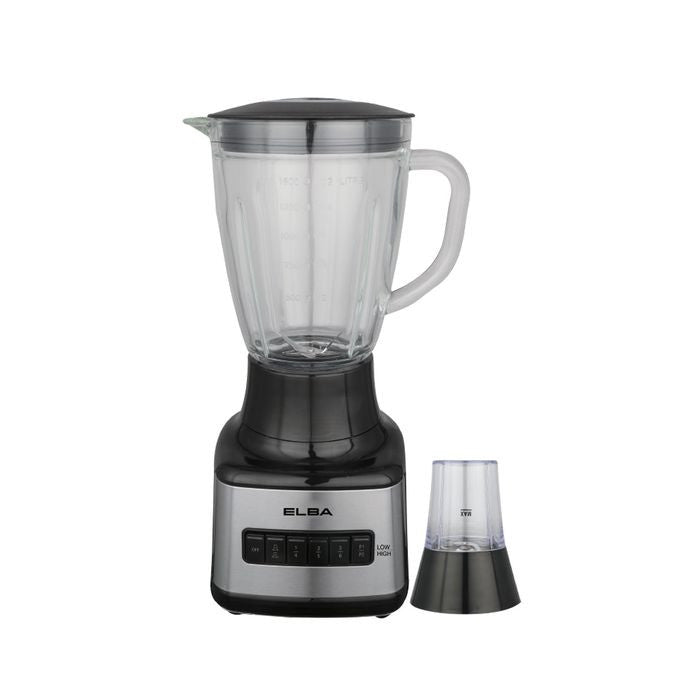 Elba EBG - K1556G(BK) Glass Jar Blender 6 - Speed With Pulse Function, Grinder, Black | TBM Online