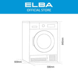 Elba ED - H9151C(WH) Tumble Condenser Dryer With 15 Programs 9.0 kg | TBM Online