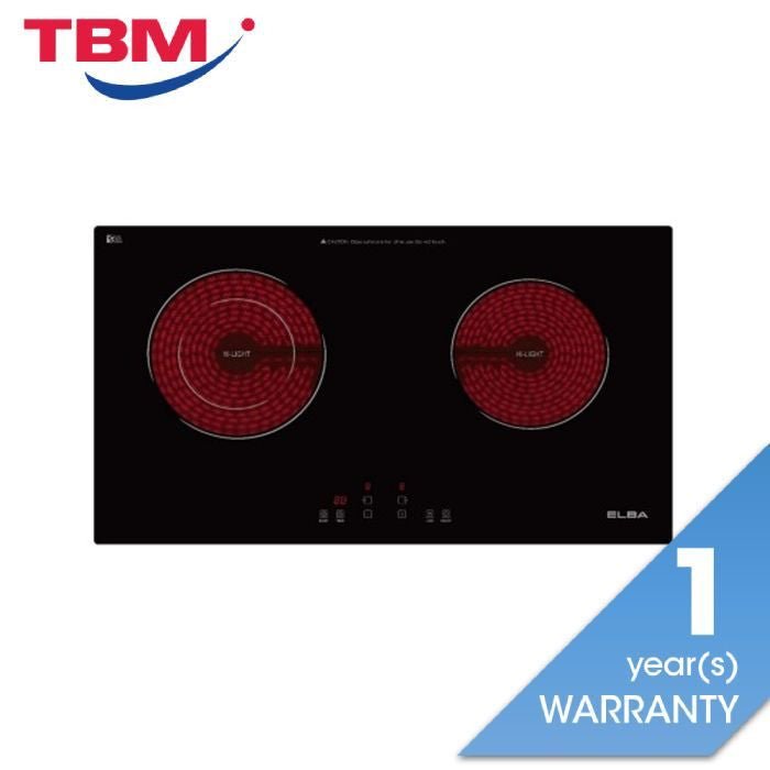 Elba ECH - Q7032ST(BK) Built - In Ceramic Hob 71cm With Dual Cooking Zones | TBM Online