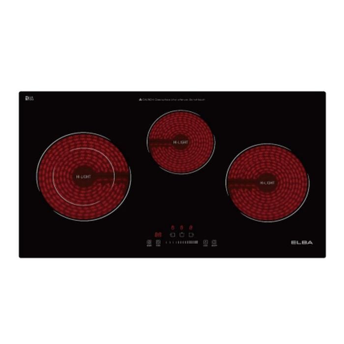 Elba ECH - Q7033ST(BK) Built - In Ceramic Hob With 3 Burners | TBM Online