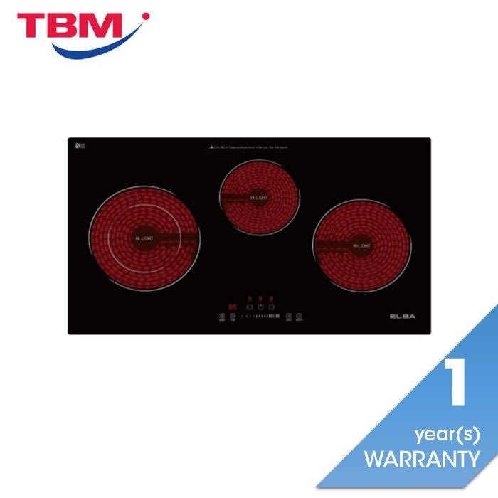 Elba ECH - Q7033ST(BK) Built - In Ceramic Hob With 3 Burners | TBM Online