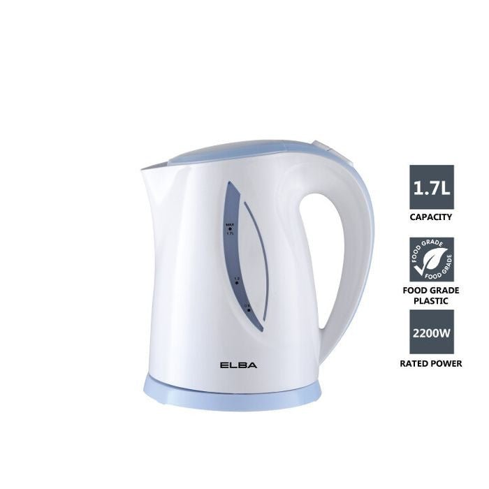 Elba EJK - D1719 (WH) Jug Kettle 1.7L 360 Degree Rotation Concealed Heating Element | TBM Online