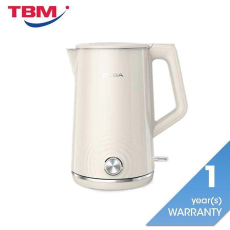 Elba EJK-S1789SS(BG) 1.7L Jug Kettle Double Wall Seamless Stainless Steel Beige | TBM Online