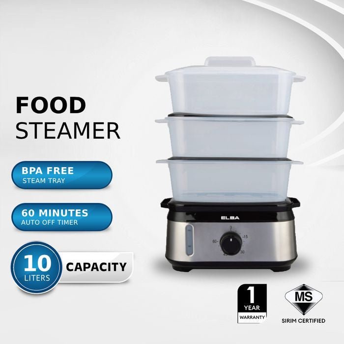 Elba EFS - M1038(SS) Food Steamer 10L With 3 Layer | TBM Online