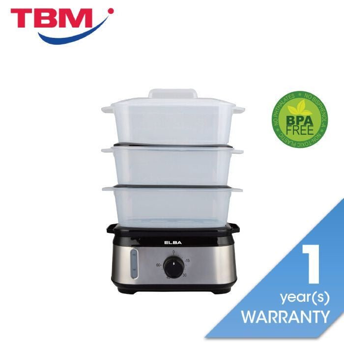 Elba EFS - M1038(SS) Food Steamer 10L With 3 Layer | TBM Online