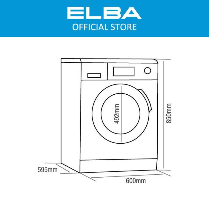 Elba EWF - J8020IN(WH) Front Load Washer 8.0kg | TBM Online