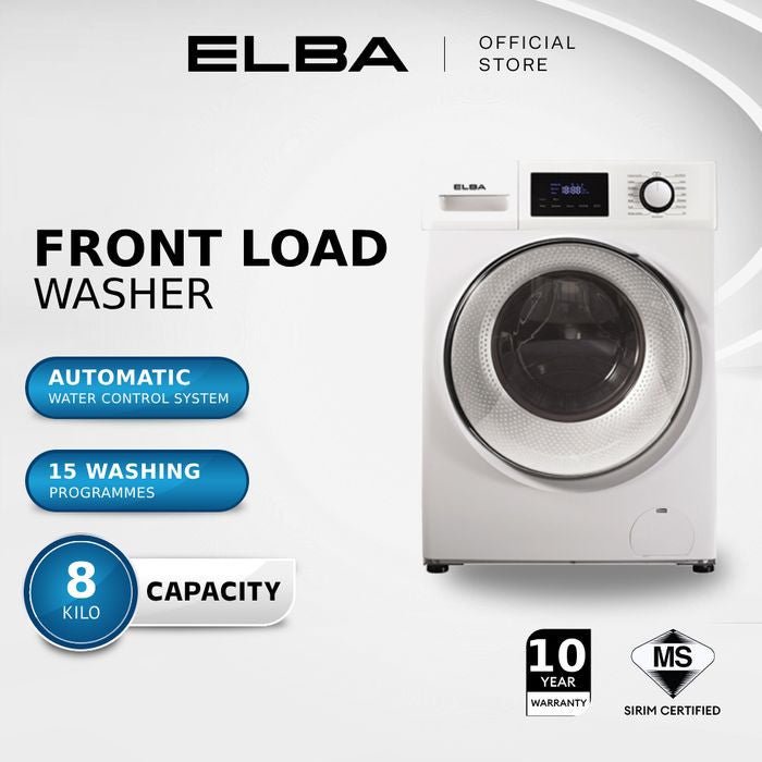 Elba EWF - J8020IN(WH) Front Load Washer 8.0kg | TBM Online