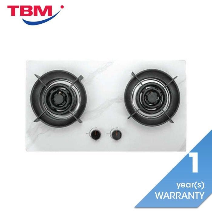 Elba EBH - S8542G(WH) Built - In Gas Hob Naturolis With 2 Burner White Sintera Stone | TBM Online