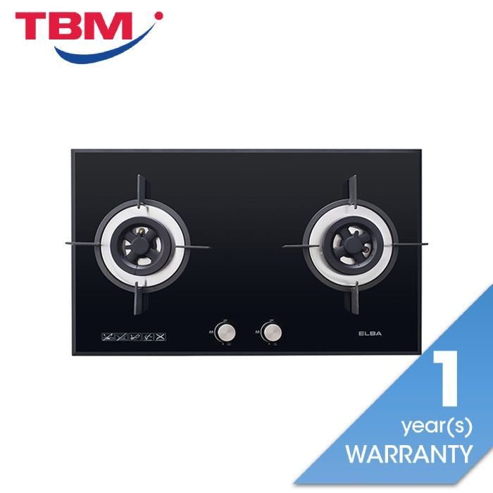 Elba EGH - K8942G(BK) Built - In Gas Hob Glass Stove With 2 Burners | TBM Online