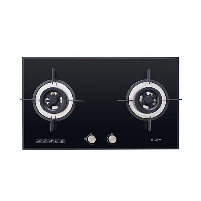 Elba EGH - K8942G(BK) Built - In Gas Hob Glass Stove With 2 Burners | TBM Online