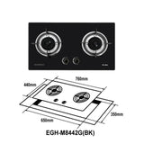 Elba EGH-M8442G(BK) Glass Hob 2 Burners Temperred Glass Black | TBM Online