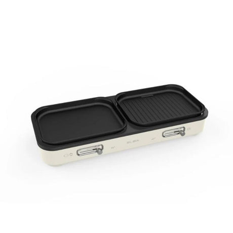 Elba EGL - S3055(BG) 2 - in - 1 Hotpot And BBQ Griller 2000W 2 Grill Plate And 2 Side Non - Stick Hotpot | TBM Online