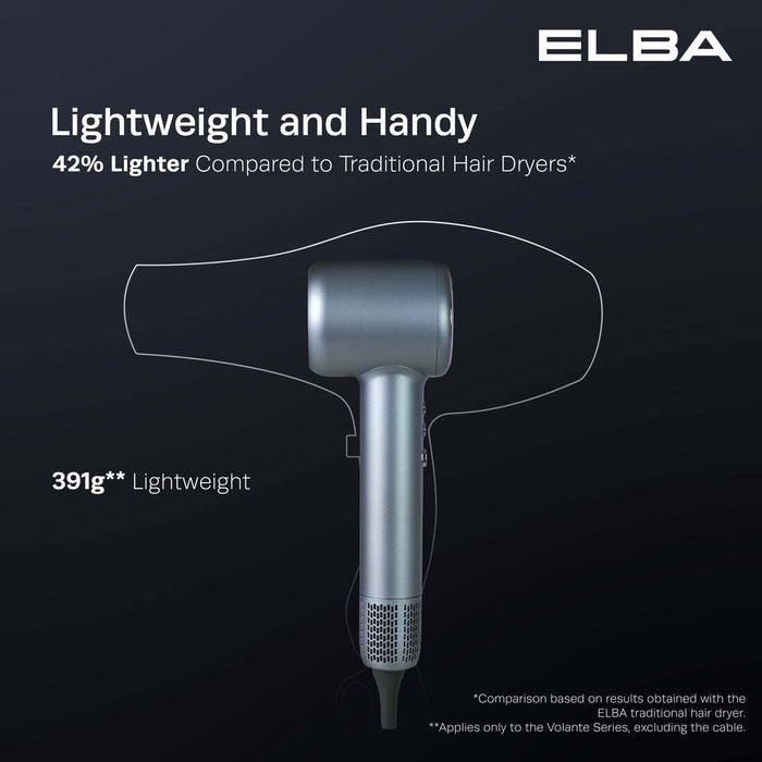 Elba EHD - Q6663DC(BK) Hair Dryer Volante 1600W BLDC Motor Titanium Grey | TBM Online