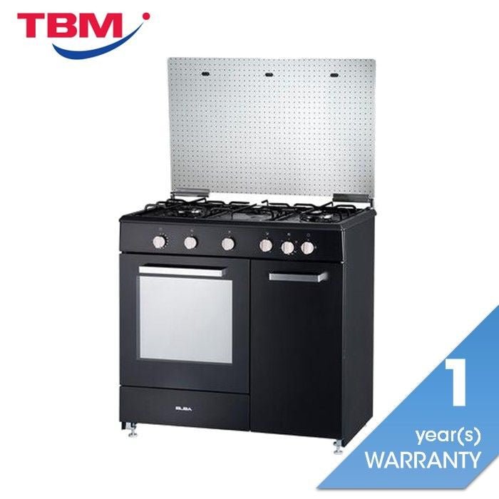 Elba EGC - C9704G(BK) Gas Cooker 4 Burners Gas - Oven G70L 220 - 240V Black | TBM Online