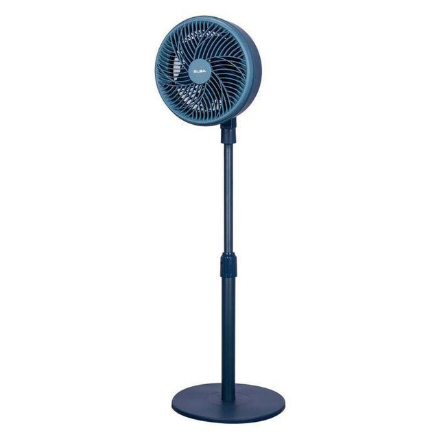 Elba ESF-T1004(BL) Stand Fan 10" With 5 Blades And 3 Speed Level Blue | TBM Online