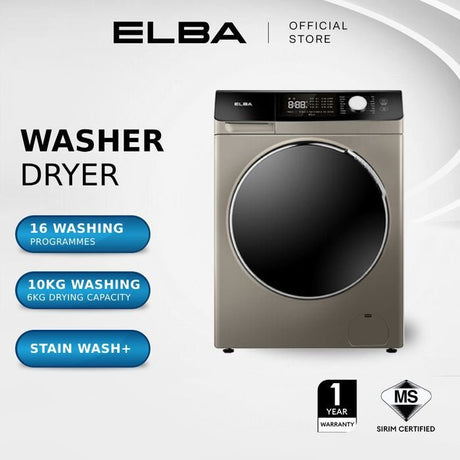 Elba EWDC - J1061IN(GD) Front Load Washer 10.0kg Dryer 6.0kg Inverter Motor | TBM Online