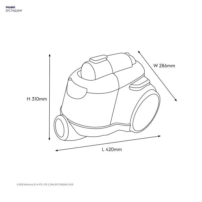 Electrolux EFC71622SW Ultimatehome 700 Bagless Vacuum Cleaner 2000W | TBM Online