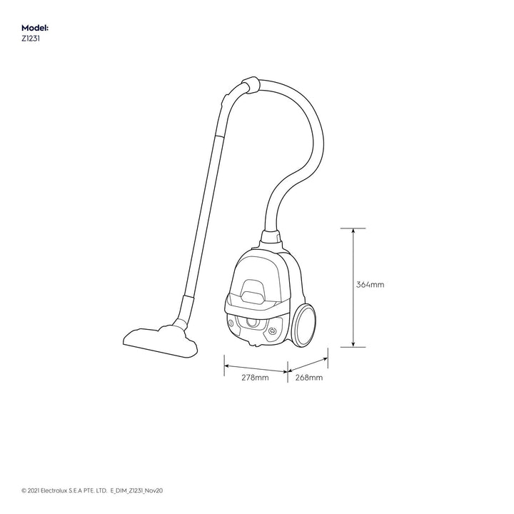 Electrolux Z 1231 Vacuum Cleaner Bagless 1600W | TBM Online