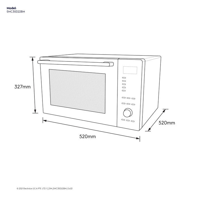 Electrolux EMC30D22BM Freestanding Convection Oven 30L | TBM Online