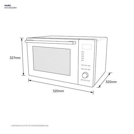 Electrolux EMC30D22BM Freestanding Convection Oven 30L | TBM Online