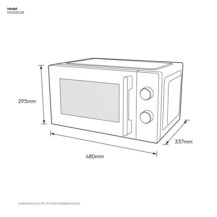 Electrolux EMG23K22B Microwave Oven Freestanding Combination 23L | TBM Online